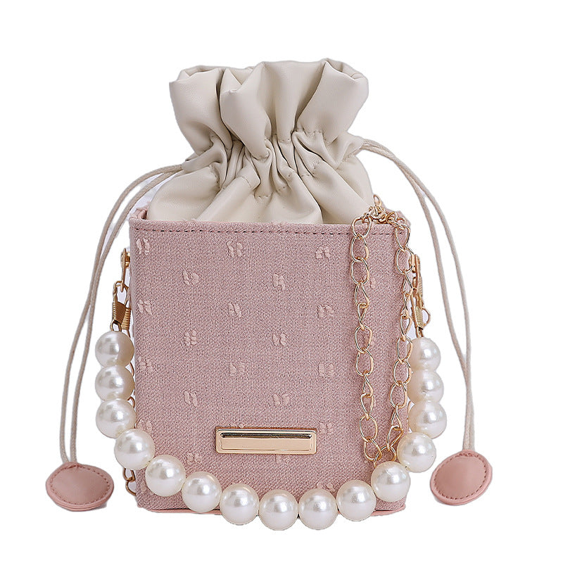 Autumn Small Bag2025New Trendy Fashionable Versatile Pearl Handbag High-Quality Texture Crossbody Bag