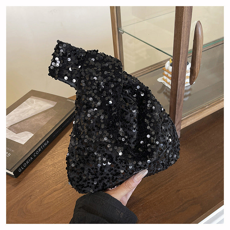Fashion New Trendy Bag Niche Design Sequin Underarm Bag Trendy Niche Style High-End Single Shoulder Handbag