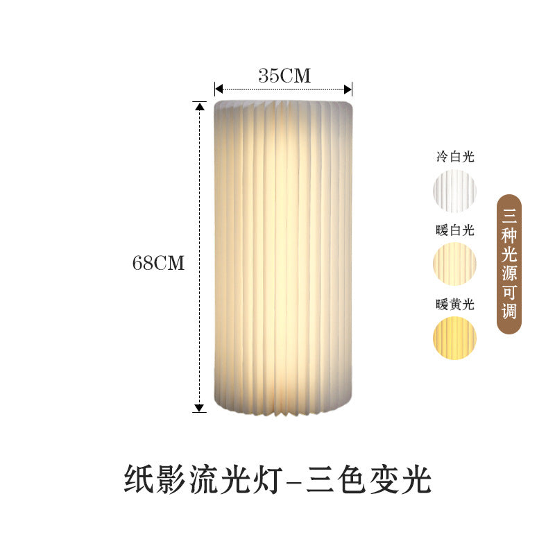 【Firefly Lantern】Live Streaming Background Decoration Foldable Round Column Paper Roman Column Folding Column Road Guide Ornament