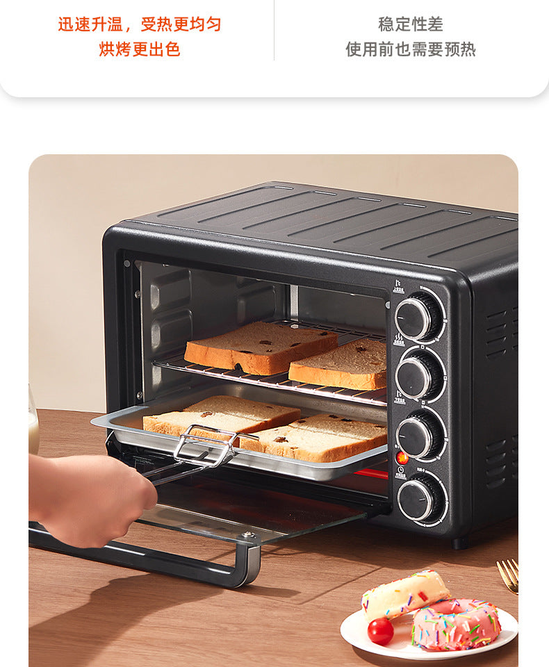 Chigo22Shengduo Knob Electric Oven Household Multi-Functional Baking Dormitory Kitchen Bread Machine Source Factory
