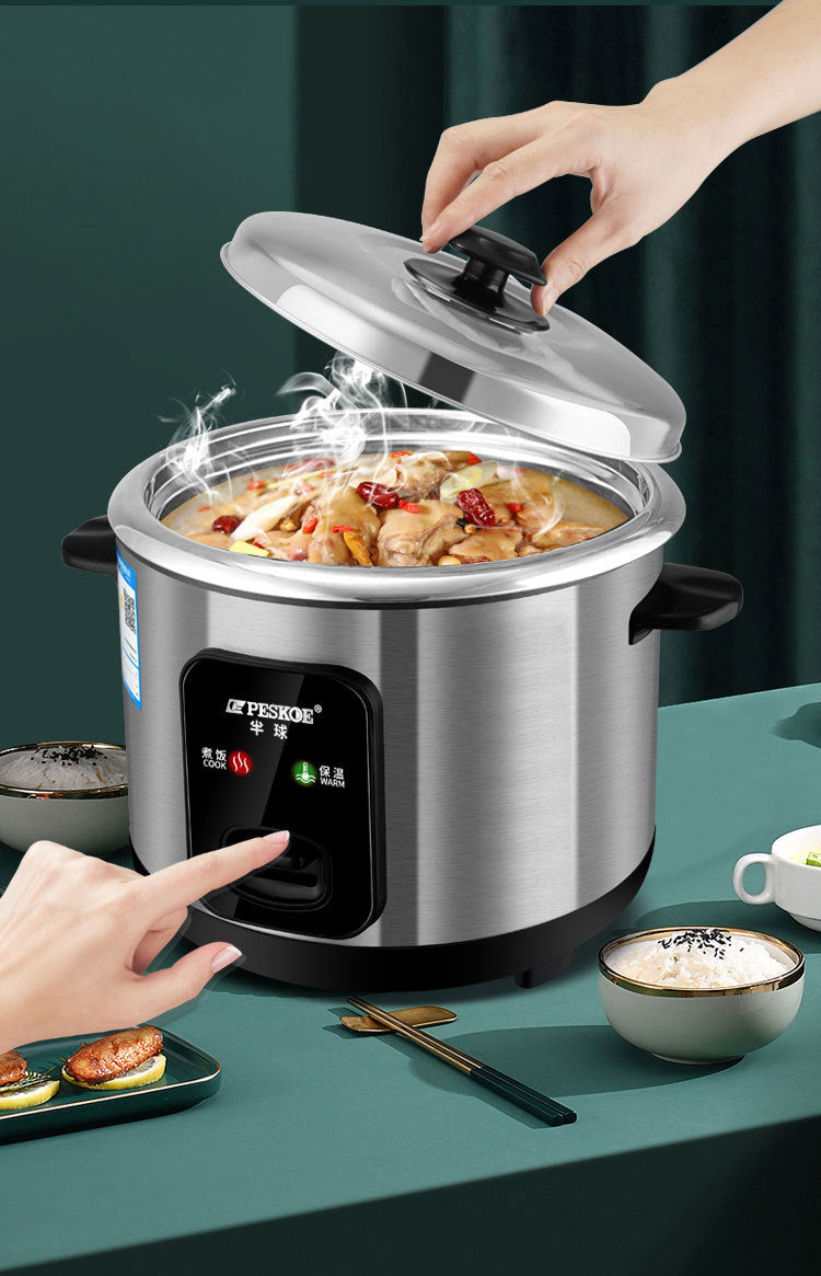 Positive Hemisphere Rice Cooker304Stainless Steel Inner Tank Without Coating for Household Use1.5L-6L Old-Fashioned1-10Steam and Cook Rice Cooker