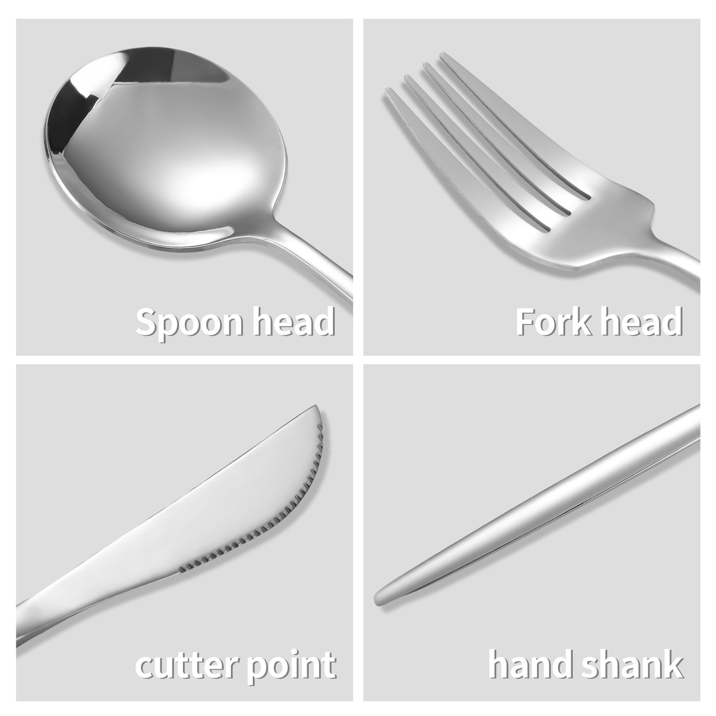 cutlery set Cross-border Amazon Portugal Stainless Steel Cutlery Set4Main item20Set of Knife, Fork, and Spoon