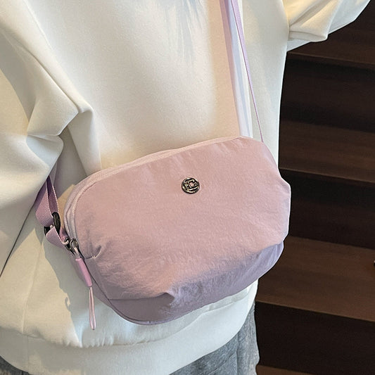 Casual Crossbody Bag Fashion Nylon Style Bag for Cycling ins New Small Bag Lightweight Single Shoulder Nylon Hip-Hop