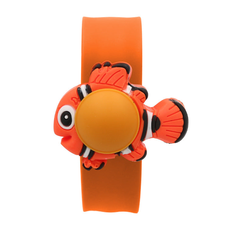 Children's Watch Cartoon Pat Watch Kindergarten Elementary School Silicone Toy Pat Circle Anime Peppa Pig Electronic Watch
