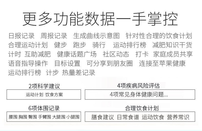 Home Rechargeable Body Weight Scale Body Fat Scale Adult Gradient Body Scale Precision Health Scale Electronic Scale with Printing Function LOGO