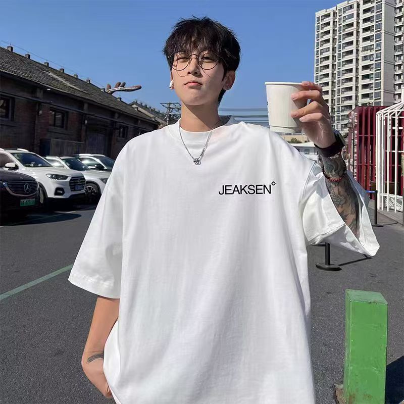 Men's Short Sleeve t T-shirt Ice Silk Short Sleeve Men T T Shirt Summer round Neck Bottoming Shirt Casual All-Matching and Handsome Short t Men's T-shirt