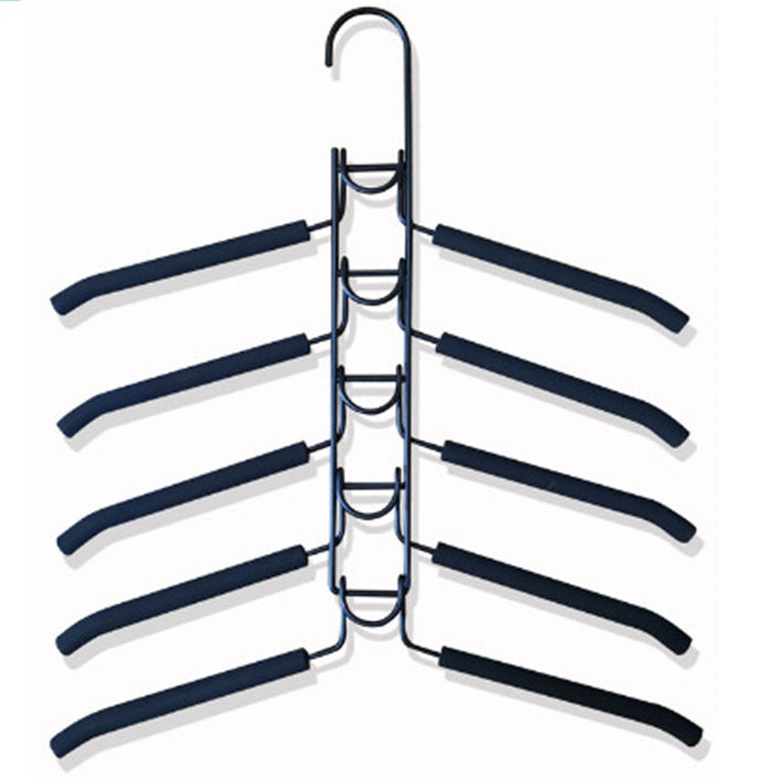 Multifunctional Multi-layer Folding Hanger for Home Dormitory Storage, Clothes and Pants Rack, Wardrobe Pants Rack with Special Hooks