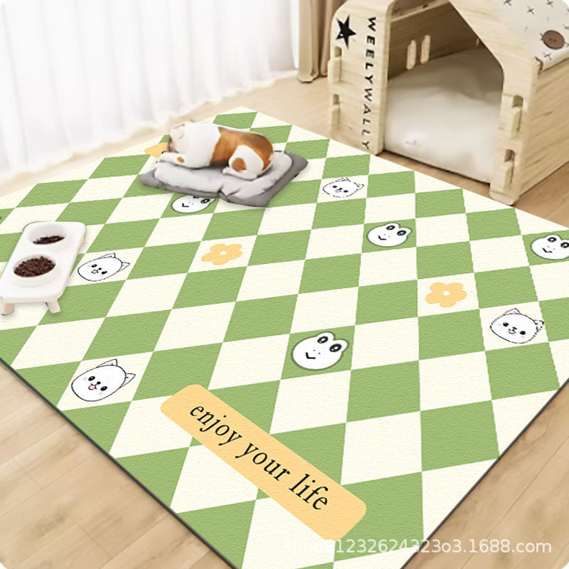 Pet wash-free floor mat waterproof and urine-proof pvc Dog Anti-Slip Mat Cooling Dog Fence Dog Cat Leather Floor Mat