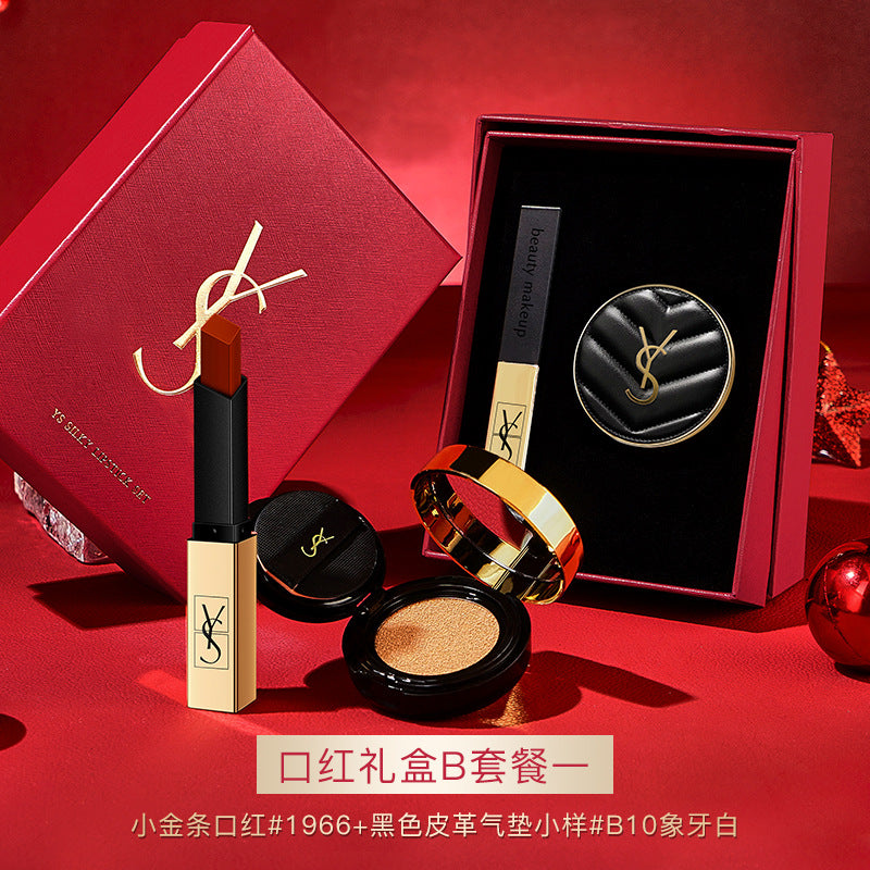 YS Lipstick Cushion Two-Piece Set Gift Box Qixi Valentine's Day Gift for Best Friend Girlfriend Birthday Gift Box Wholesale