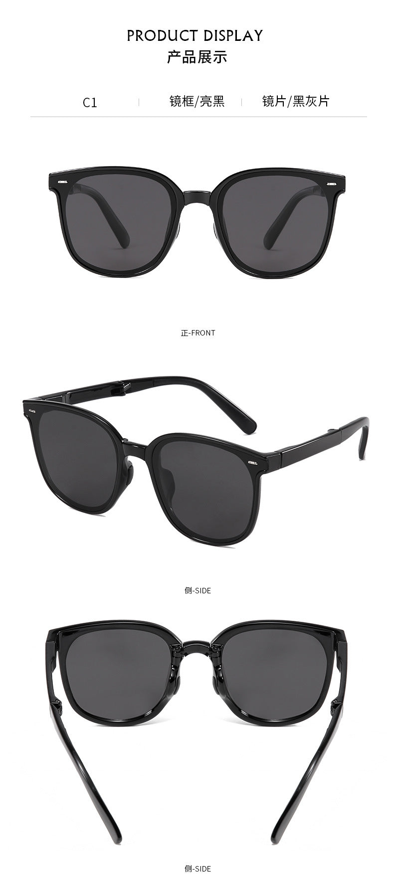 TRP20314Wood Nine10Yes Folding Polarized Sunglasses Flat Nylon1.5Sunshade and Sun Protection Portable Sunglasses
