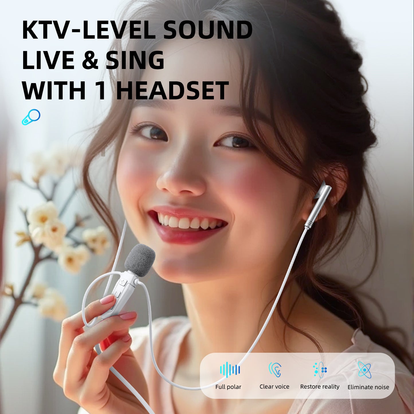New Professional k Song Live Broadcast Dedicated Sound Card Headset DSP Reverberation Gaming E-Sports Headset Real-Time Ear Return Headset