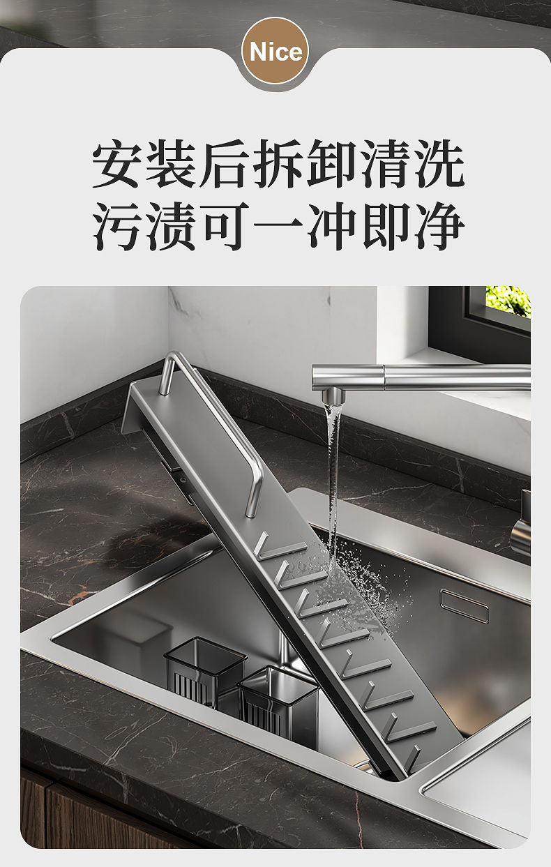 No-Drill Durable Knife Holder Kitchen Storage Rack Kitchen Supplies Multi-Functional Wall-Mounted Chopstick Holder Knife Organizer