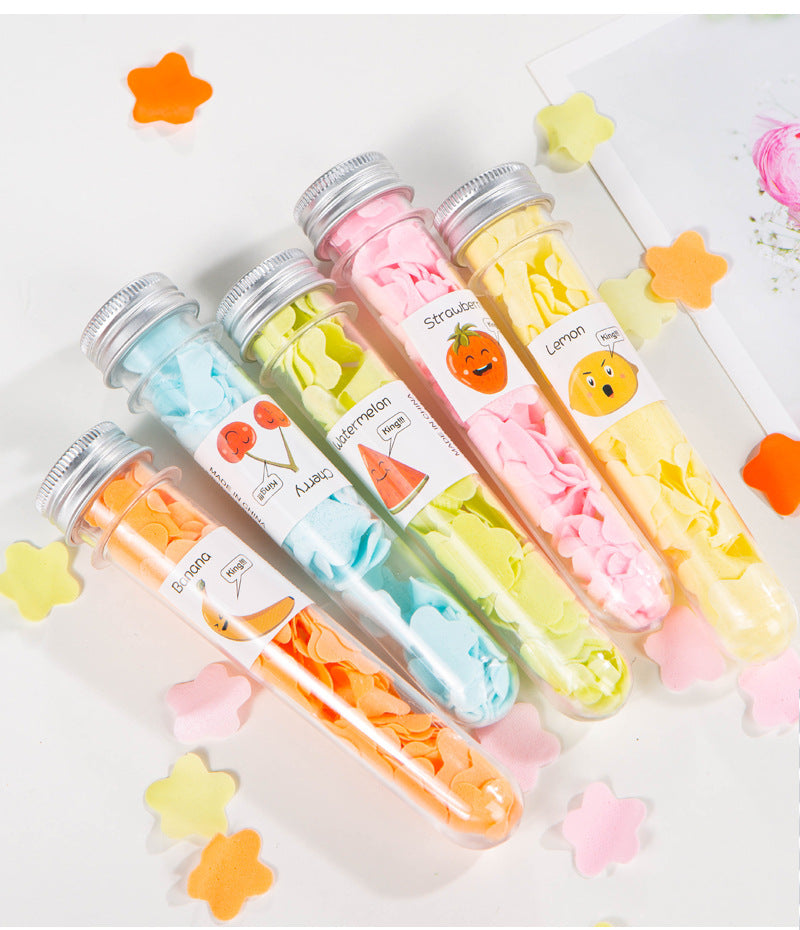 Outdoor Portable Hand Washing Travel Disposable Paper Soap Tablets Test Tube Soap Flower Soap Paper Bottle Flower Shape Soap Tablets