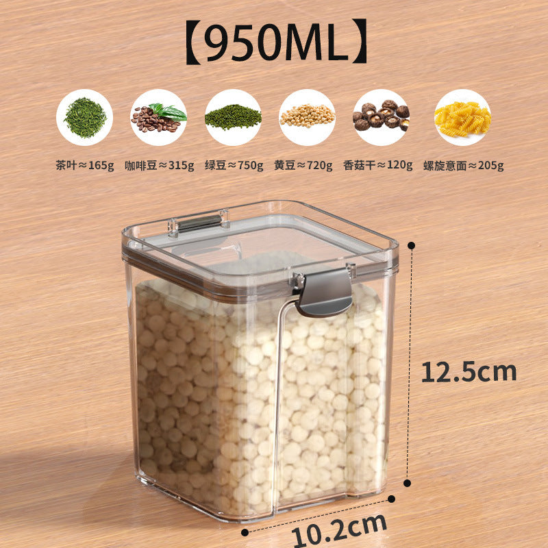 Sealed Jar for Dried Fruits, Spices, Grains, Refrigerator Fresh-Keeping Storage Box, Kitchen Food-Grade Beans, Noodles Storage Jar