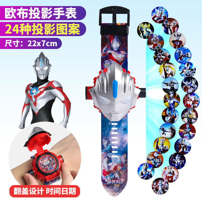 Ultraman Projection Watch Tiga Children's Edition Electronic Zero Tiga Glowing Boys Kindergarten Children's Day Toy