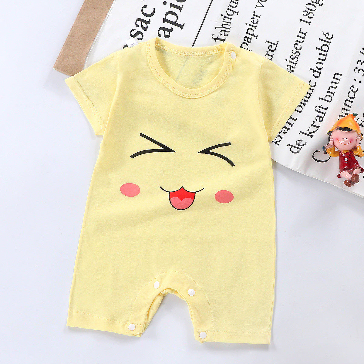Spring and Summer New Baby Short Sleeve Romper Summer Spring Autumn Thin Newborn Romper a Newborn Short Sleeve Romper A Class