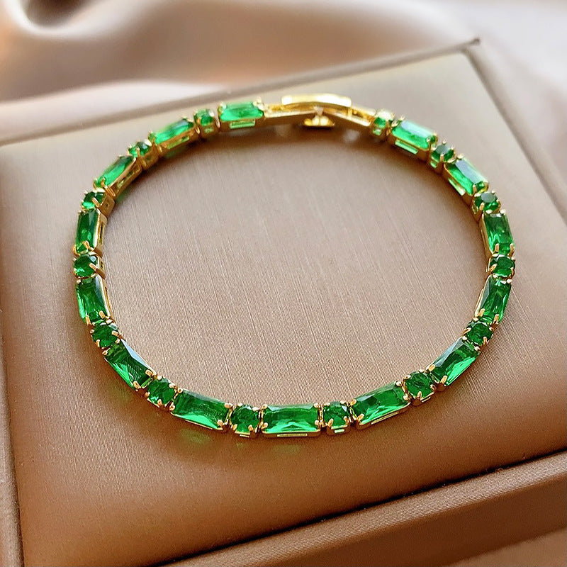 Xiaohongshu Same Style Hot-Selling Zircon Bracelet Light Luxury Niche Exquisite High-End Feel Adjustable Pull Jewelry for Women