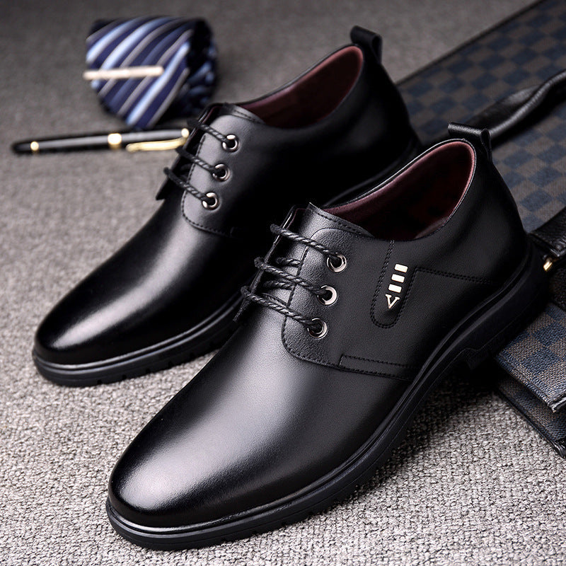 Men's Leather Shoes Business Casual Single Shoes Black Formal Work Shoes Wholesale Men's Casual Shoes Export Work Shoes