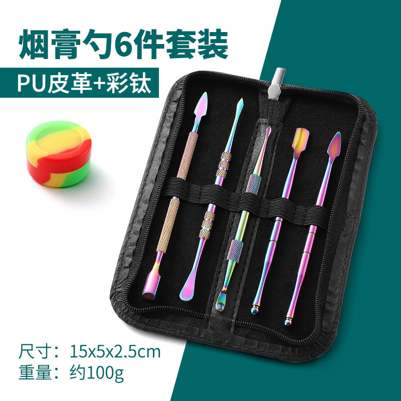 Manufacturer Wholesale Stainless Steel Tobacco Spoon Set Cleaning Pipe Tools Carving Tools Tobacco Spoon Tools Cross-Border In Stock