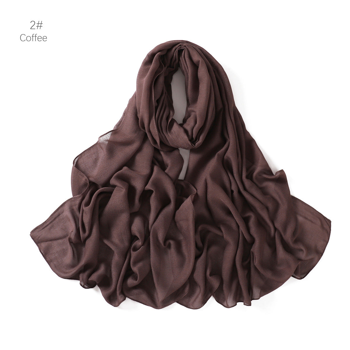 Lightweight Rayon Cotton Linen Solid Color Long Scarf Air-conditioned Room Travel Shawl Monochrome Rayon Scarf Headscarf Shawl for Women