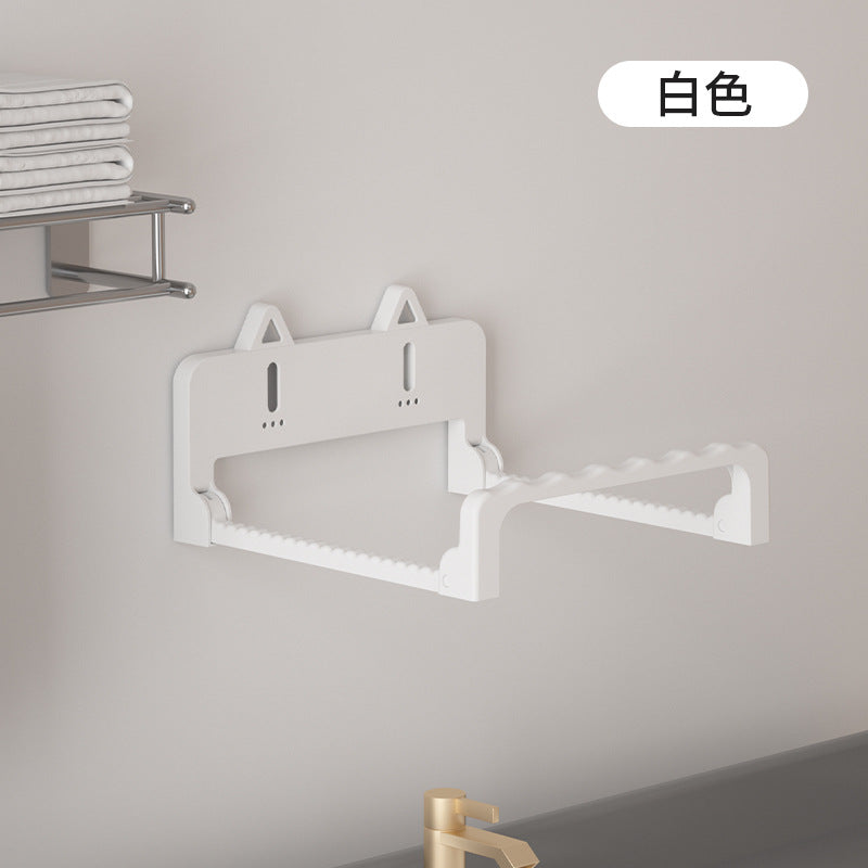 Washbasin Rack Hook No-Drill Kitchen Wall-Mounted Storage Rack Home Bathroom Wall-Mounted Basin Organizer Shelf