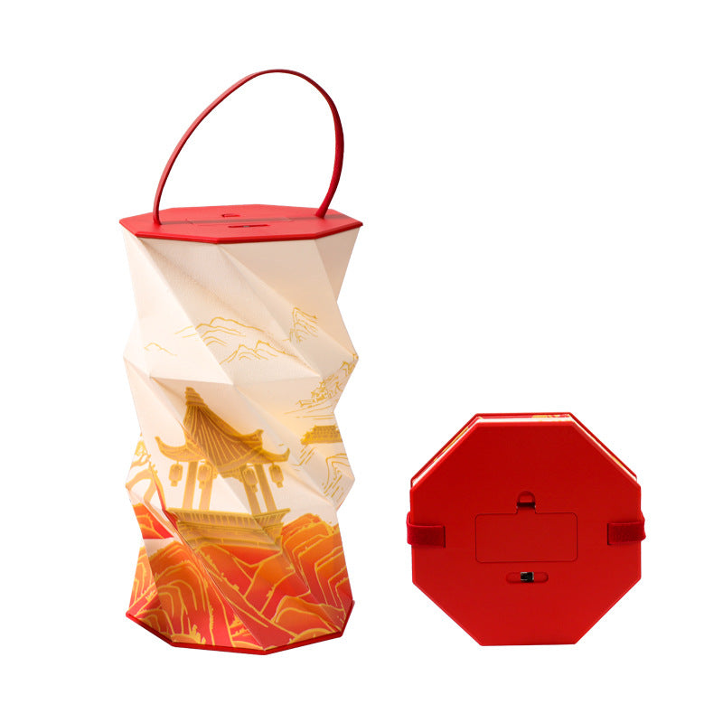 Book Lamp Nezha Folding Rotating Lantern Creative Mid-Autumn Festival Gift University Campus Cultural and Creative Anniversary Celebration Book Lamp