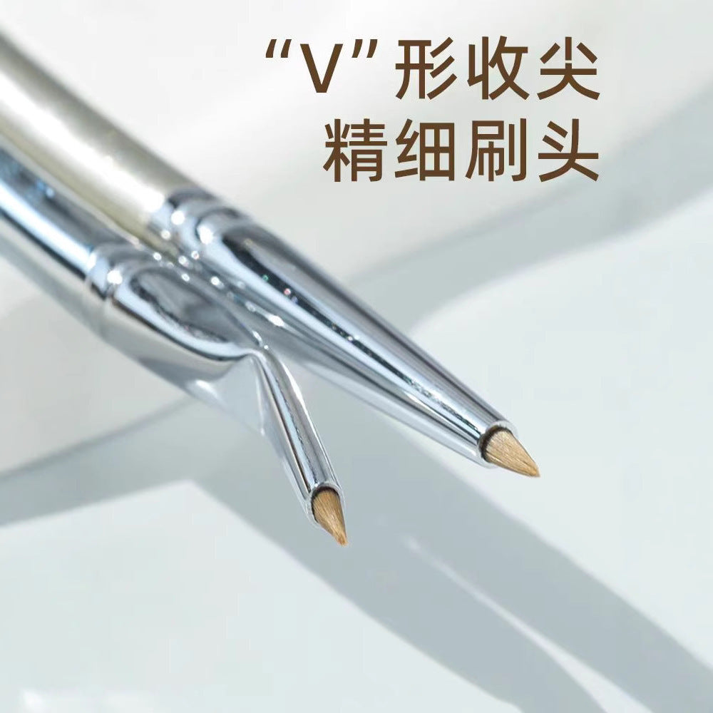 Guo Xiaotou Same Style Angled Eyeliner Brush Fine Drawing Aegyo-sal Eyelid to Tear Trough Eye Detail Brush Makeup Special