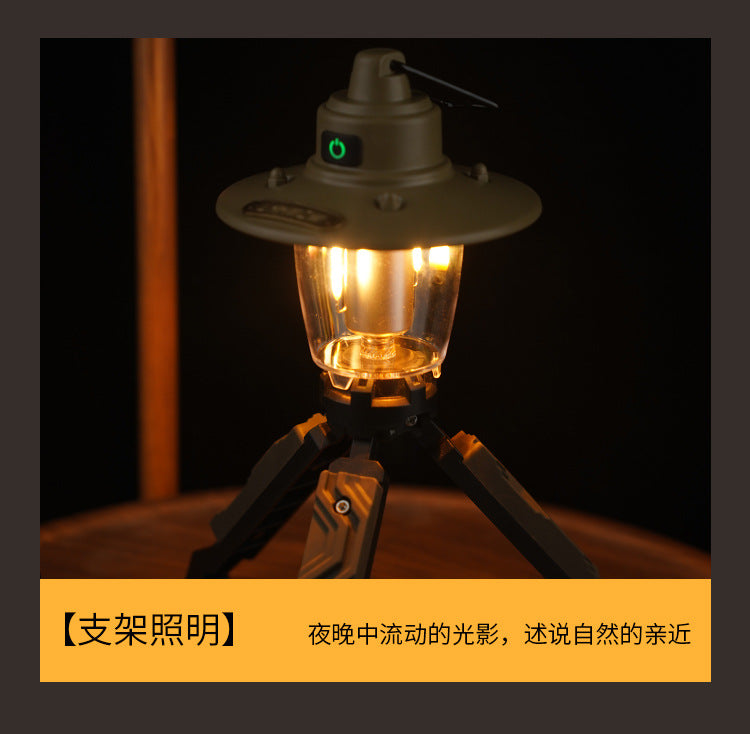 New Retro Camping Lantern Handheld Lantern Outdoor Camping Retro Lantern Lighting Lantern Rechargeable Tent Lantern Camp Lantern Wholesale