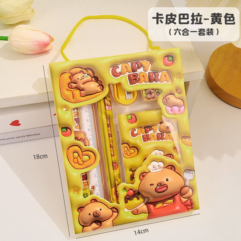 Creative Pencil Six-piece Stationery Set Handheld Gift Box Cartoon Elementary School Children's Day Back-to-School Season Gift Wholesale http://detail.1688.com/offer/926357993004.html