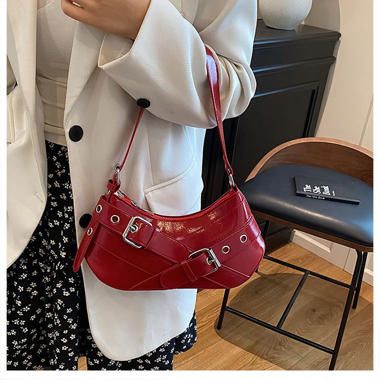 Women's Bag2025New Bag Niche Texture Baguette Bag Retro Underarm Bag Versatile ins Trendy Single Shoulder Crossbody Bag