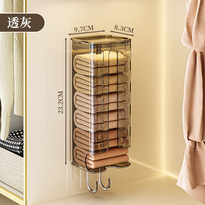 Socks and Stockings Storage Box for Home Entrance Bedroom Wall-Mounted No-Drill Organizer Underwear Storage Box