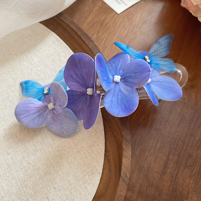 Super Fairy Vacation Style Fabric Flower Hair Clip Side Bangs Broken Hair Duckbill Clip Gentle Atmosphere Versatile Hair Accessory for Women