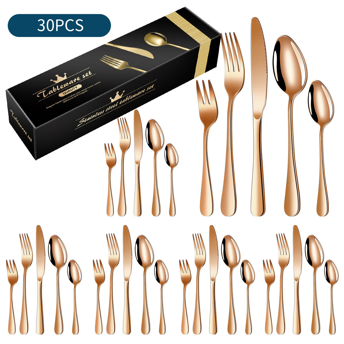 Spoon Wholesale Amazon Stainless Steel Cutlery Set20/30Set Hotel and Home Use1010Cutlery Set