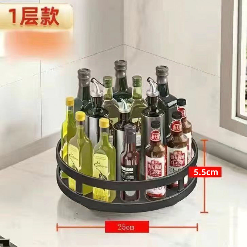 Kitchen Rotating Spice Rack Kitchen Countertop Supplies Seasoning Storage Rack360Rotating Kitchen Storage Rack Organizer