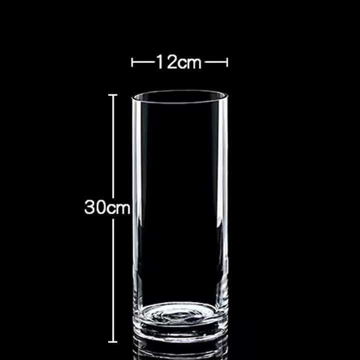 Zefei One-Piece Dropshipping Internet Celebrity Transparent Straight Glass Vase Bedroom Desktop Living Room Dining Table Fresh Flower Arrangement Ornament