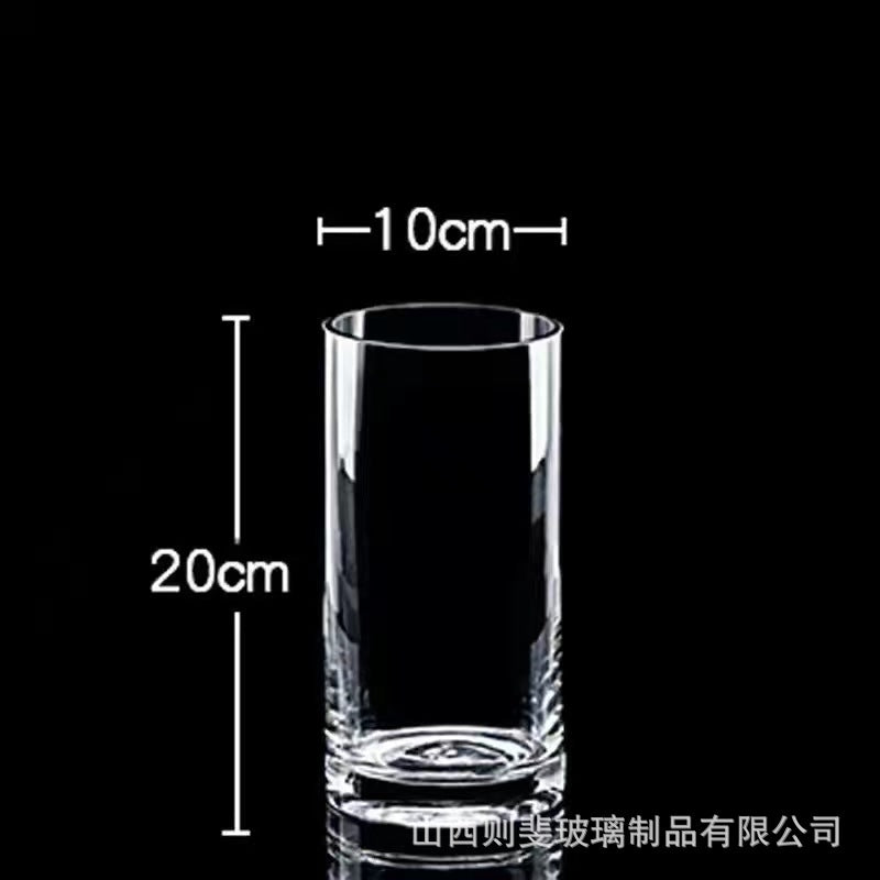 Zefei One-Piece Dropshipping Internet Celebrity Transparent Straight Glass Vase Bedroom Desktop Living Room Dining Table Fresh Flower Arrangement Ornament
