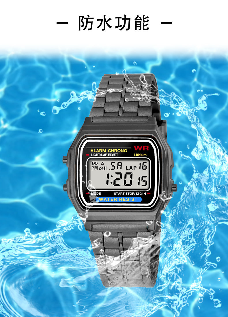 Foreign Trade LED Junior and high school students timing outdoor electronic watch men and women sports luminous alarm electronic watch wholesale