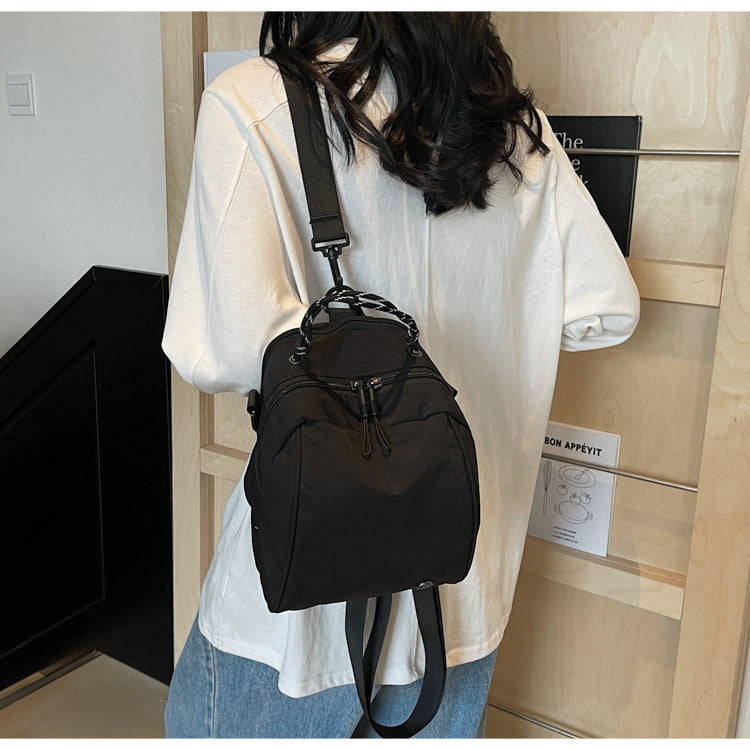 Cross-Border New Japanese Style Shell Small Backpack for Women, Commuting Versatile Crossbody Shoulder Bag, Fashionable Casual Mini Backpack