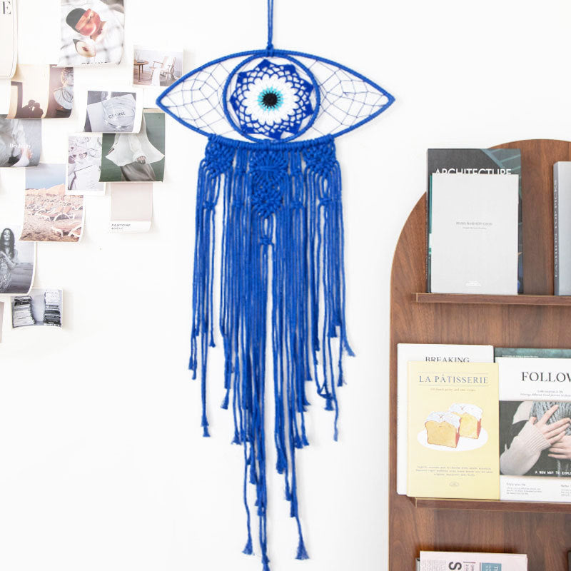 Cross-Border Hot-Selling European Style Artificial Woven Cotton Rope Tapestry Tassel Home Wall Hanging Decoration Soft Furnishing Collection Wholesale