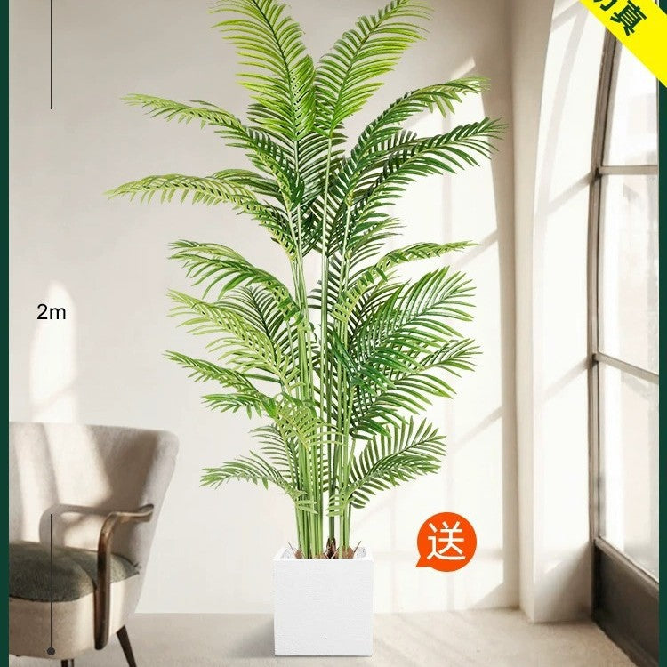 Artificial Green Plant High-End Light Luxury Anthurium Floor Potted Fake Flower Tree Indoor Living Room Bionic Plant Decorative Ornament