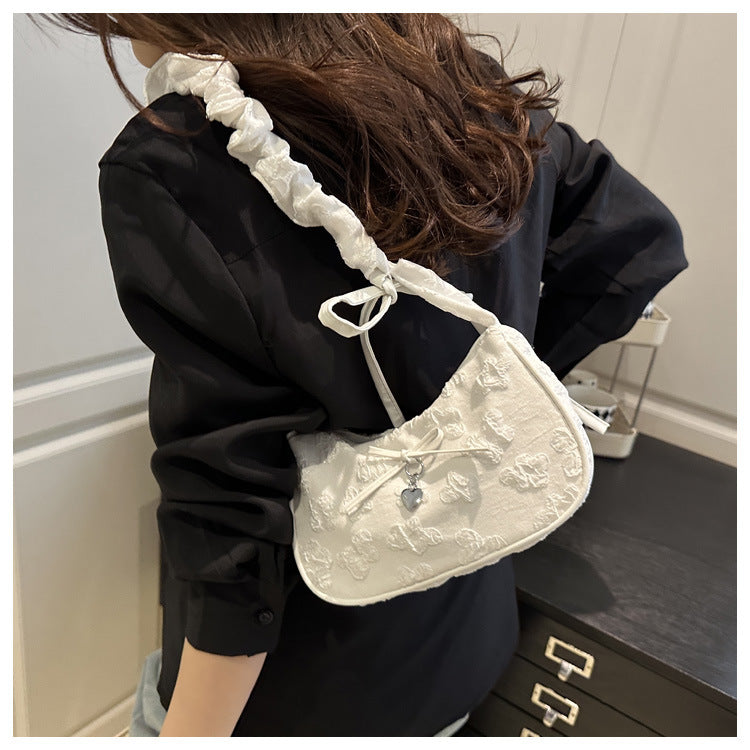 French Niche Bag for Women2025Summer New Fashion ins Sweet Cool Girl Versatile Fashion Single Shoulder Bag Underarm Bag