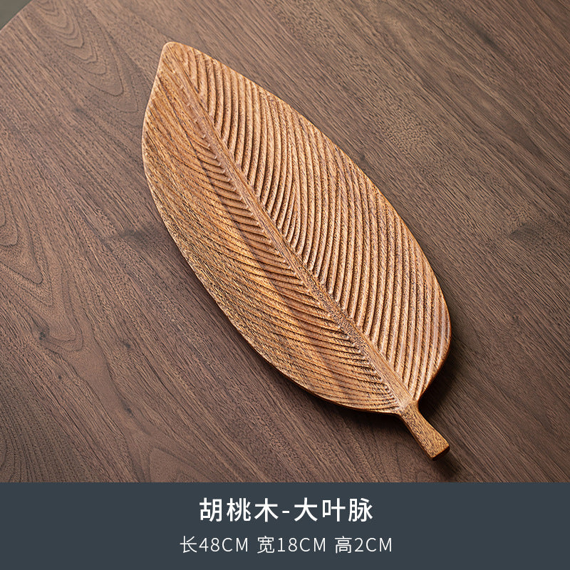 Walnut Tea Tray Minimalist Dry Tea Tray Cup Storage Tray Chinese Style Candy Dessert Fruit Tray Tea Room Tea House Wholesale