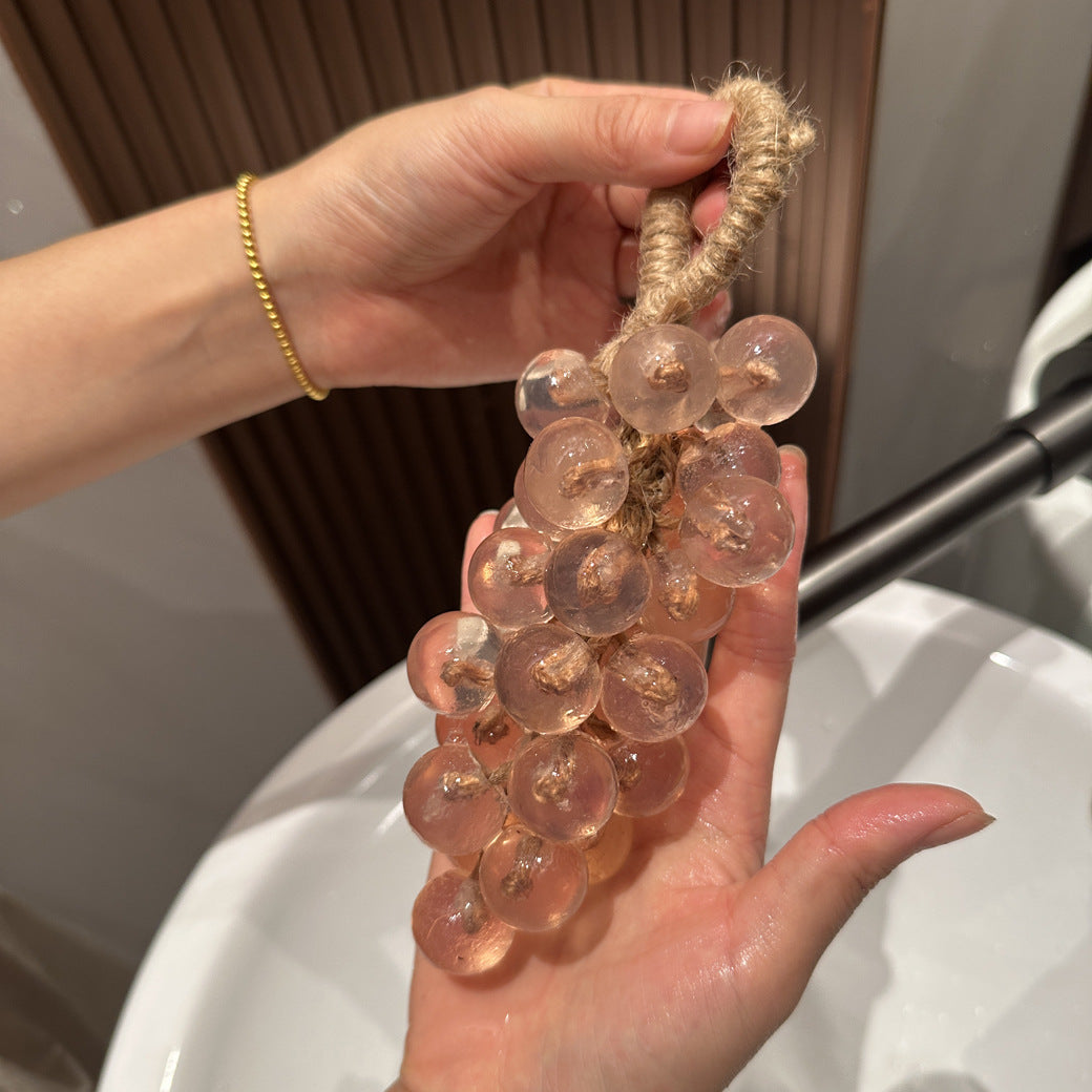 Crystal Grape Whole Bunch Soap Finished Product Simulation Soap Aromatherapy Soap Handmade Soap Gift Bath Bathroom Ornament Hanging Decoration