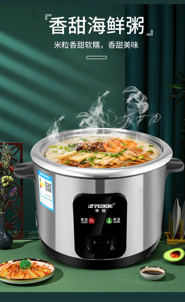 Positive Hemisphere Rice Cooker304Stainless Steel Inner Tank Without Coating for Household Use1.5L-6L Old-Fashioned1-10Steam and Cook Rice Cooker