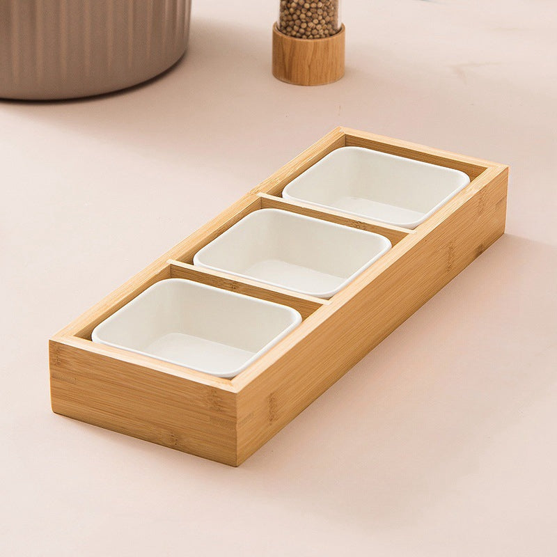 New Style Tea Brewing Tray with Four, Six, and Nine Grids for Fruit and Snacks, Bamboo Wooden Tray for Dried Fruits