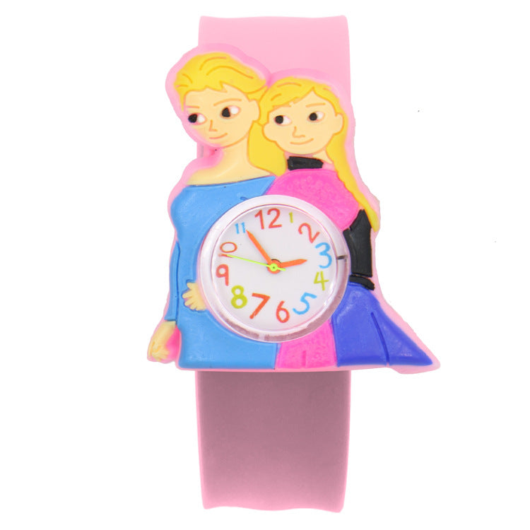 Children's Watch Cartoon Pat Watch Kindergarten Elementary School Silicone Toy Pat Circle Anime Peppa Pig Electronic Watch