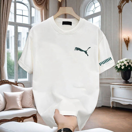 American Style Men's Short Sleeve T T-shirt2025New Men's Clothing Summer Pure Cotton Trendy Loose Men's Fashion Top