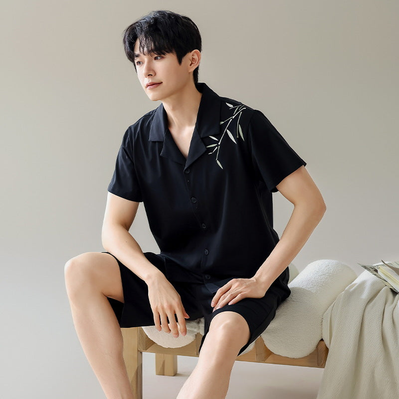 Summer New Cotton Cardigan Pajamas for Women, Thin High-End Feel, Men's Loungewear, Casual Wearable Couple Pajamas
