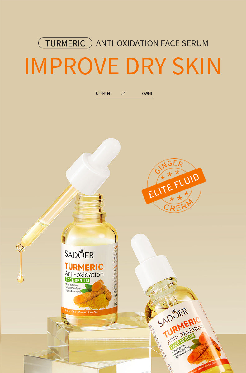 Full English Turmeric Skincare Set SADOER Cleansing, moisturizing, hydrating five-piece set for cross-border foreign trade wholesale