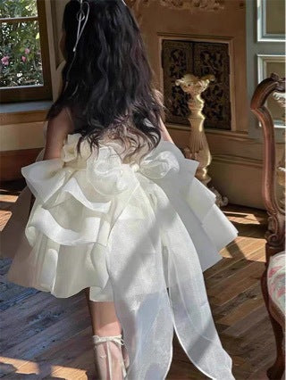 Floral Birthday Princess Puffy Skirt Dress
